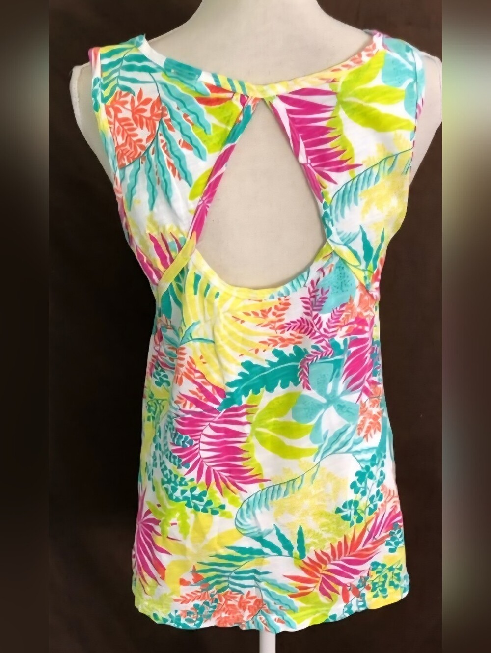 Fresh Produce - Vintage Palm Crossback Tank Top Women's Sleeveless. - Picture 4 of 4